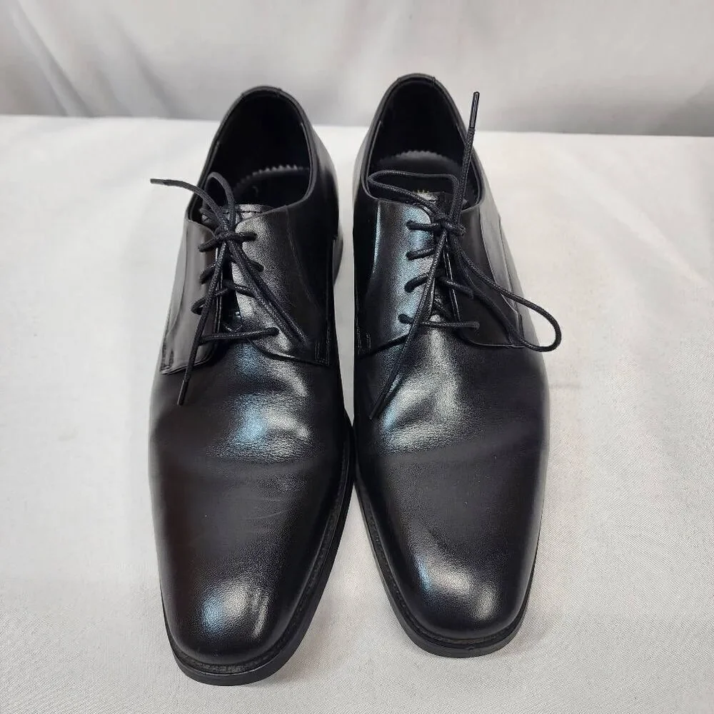 GIFENNSE Men's 10.5 Leather Lace up Leather Lined Perforated Dress Oxfords Shoes